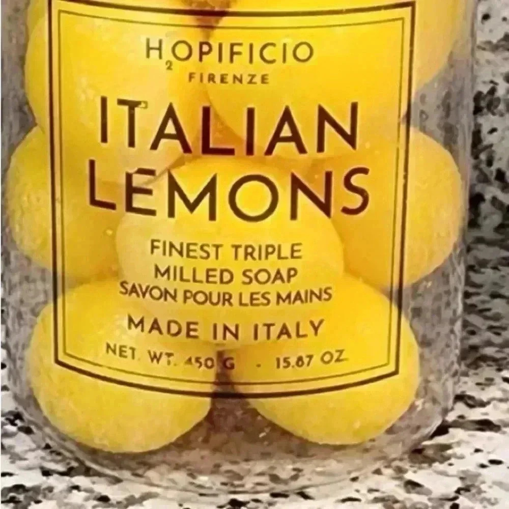 Italian lemon shaped scented soap by HOPIFICIO tripled milled
